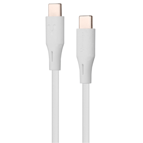CABLE VORAGO CAB-CC01W USB TIPO C- USB TIPO C 1 METRO CARGA RAPIDA BLANCO 2