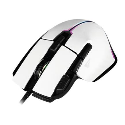 Mouse Game Factor MOG602 Click Láser Pixart 3370 19000 dpi 8 Botones Iluminación RGB Color Blanco 4