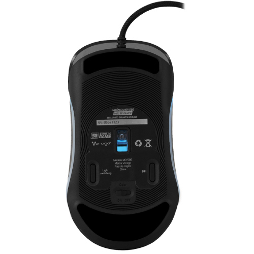 MOUSE VORAGO START THE GAME MO-505 ALAMBRICO RGB NEON HASTA 7.200 DPIS USB TRASPARENTE 3