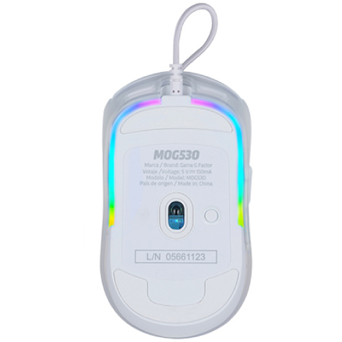 Mouse Game Factor MOG530 Carcasas Intercambiables Pixart 3327 12.000 DPI RGB USB Negro