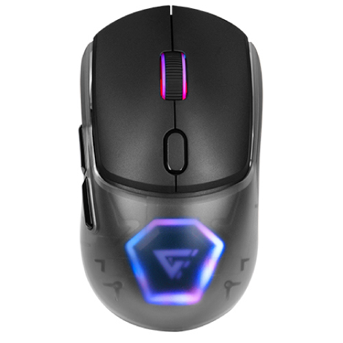 Mouse Game Factor MOW700 Carcasas Intercambiables 2.4G+BT Pixart 3395 26.000 DPI RGB Negro 3