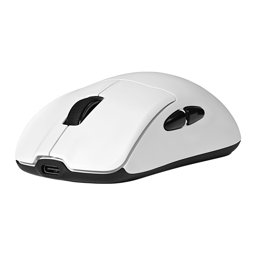 Mouse Game Factor MOW800 Inalambrico Wireless 2.4G BT Pixart 3395 26.000 DPI 4K HZ Base RGB Ultra Ligero 56G Blanco 4