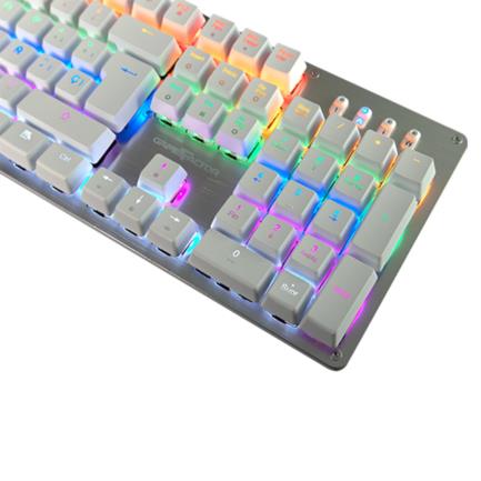 Teclado Mecánico Vorago Game Factor KBG400 Rainbow Switch Rojo USB Color Blanco 2