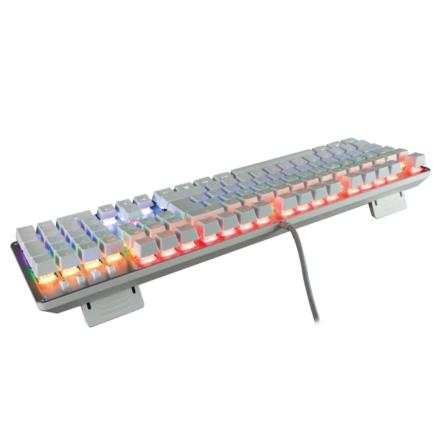 Teclado Mecánico Vorago Game Factor KBG400 Rainbow Switch Rojo USB Color Blanco 3