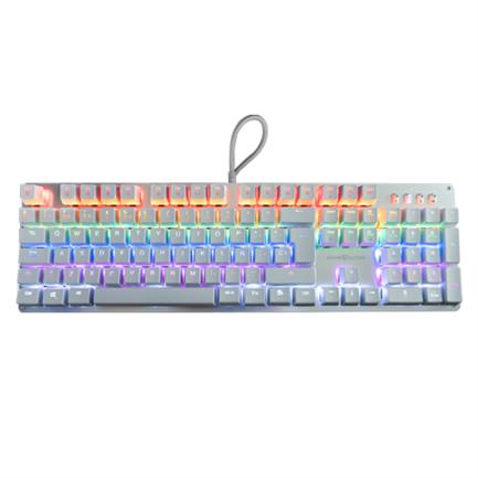 Teclado Mecánico Vorago Game Factor KBG400 Rainbow Switch Rojo USB Color Blanco 5