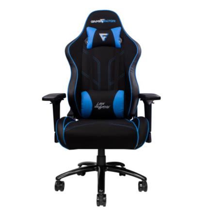 Silla game factor cgc600 tela reclinable con descansa brazos 4d estrella metálica color azul-negro