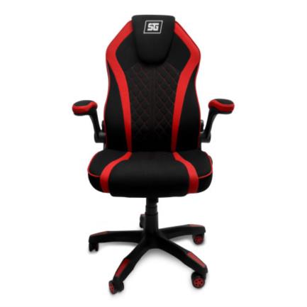 Silla Gamer Vorago Start The Game CGC300 Tela Color Negro-Rojo