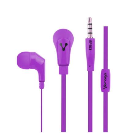 Audífonos alámbricos vorago ep-103 manos libres 3.5mm color morado