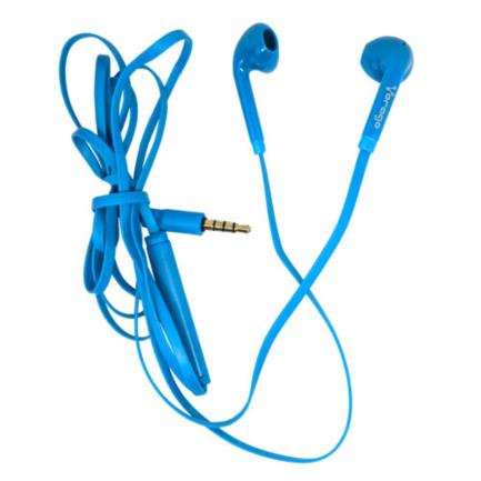 Audífonos alámbricos vorago ep-201 manos libres 3.5mm color azul