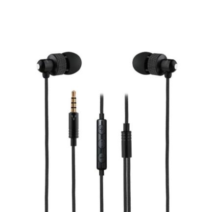 Audífonos alámbricos vorago ep-304 manos libres control de volúmen 3.5mm color negro