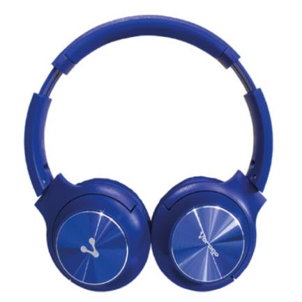 Diadema Vorago HPB-200 Bluetooth FM-MSD Plegable Color Azul