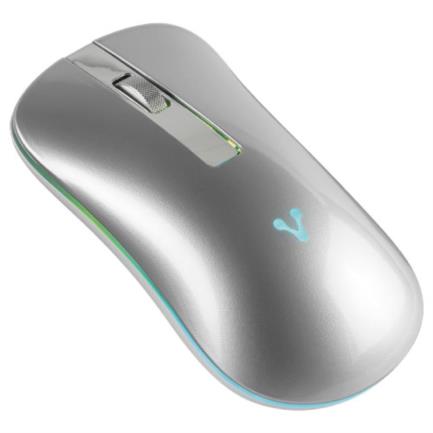 Mouse Vorago MO-305 Slim LED RGB Inalámbrico Recargable 800/1200/1600 dpi Color Plata