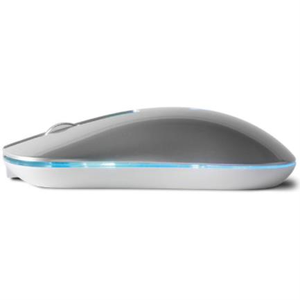 Mouse Vorago MO-305 Slim LED RGB Inalámbrico Recargable 800/1200/1600 dpi Color Plata 2