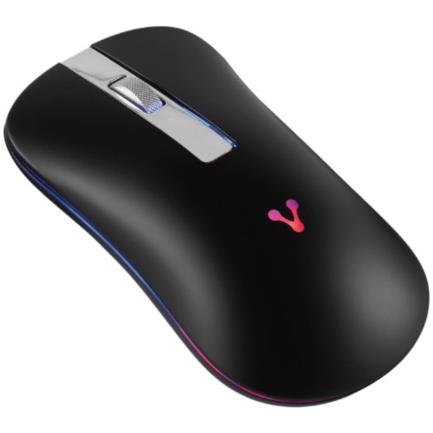 Mouse Vorago MO-305 Slim LED RGB Inalámbrico Recargable 800/1200/1600 dpi Color Negro