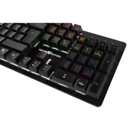 Teclado Mecánico Game Factor KBG400-BL Rainbow Switch Azul USB Color Negro 3