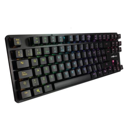 Teclado Mecánico Game Factor KBG500-BL RGB Tenkeyless USB Switch Azul Color Negro