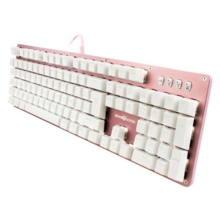 Teclado Mecánico Game Factor KBG400 Retroiluminado Switch Azul USB Rosa 2
