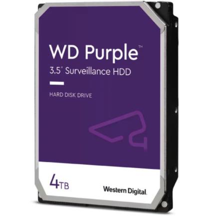 Disco duro western digital purple 4tb sata 256mbs 3.5" 64 gb 1-8 bahías 5400rpm 64 cámaras videovigilancia