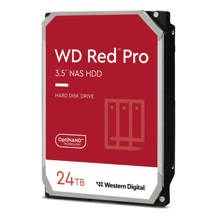 Disco Duro Interno WD Red PRO 24TB 3.5 SATA3 6GB/S 512MB 7200RPM 24X7 HOTPLUG NAS 1-24 Bahias