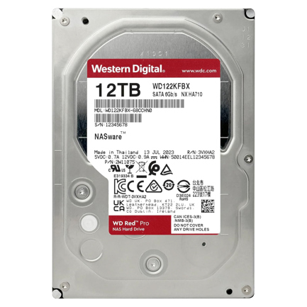 Disco Duro NAS Western Digital Red Pro 3.5 12TB SATA III 7200RPM 512MB Cache