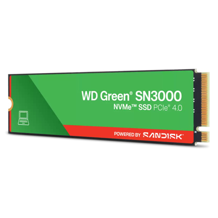 SSD interno Western Digital de 500GB Green SN3000 PCIe Gen4x4 NVMe - Lectura y Escritura