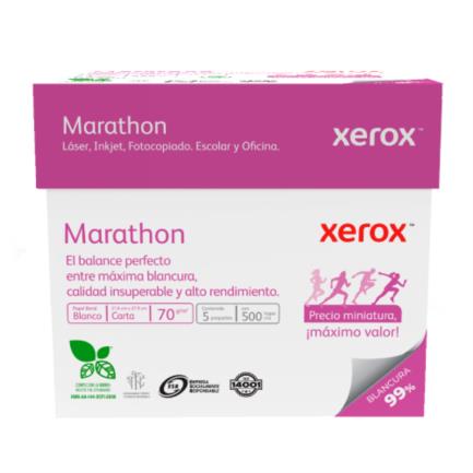Paquete de Hojas Tamaño Carta Xerox Marathon 99% Blancura 500 hojas, Cajas  y Paquetes de Papel