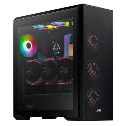 Gabinete XPG Defender ATX Media Torre Panel Vidrio Templado Negro 2