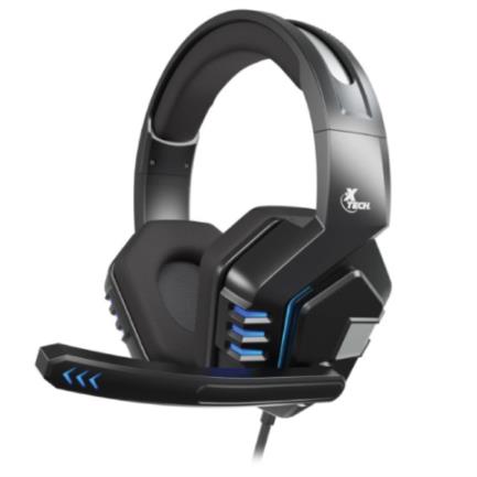 Audífonos Gamer Xtech Sedna XTH-545 Diadema Estéreo Cable 2m Conexión de 3.5mm/USB Color Negro con Rojo