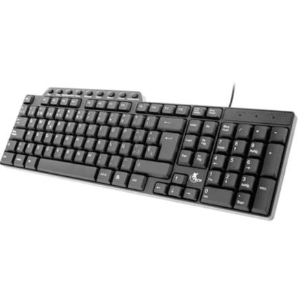 Teclado Alámbrico Multimedia XTech XTK-160S Español Ergonómico Conexión USB Color Negro 2