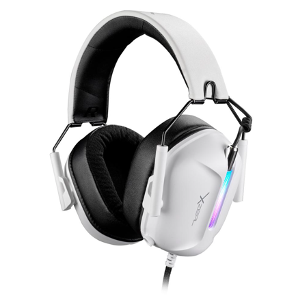 Diadema Gamer Alámbrica Xzeal Blanca con RGB 2