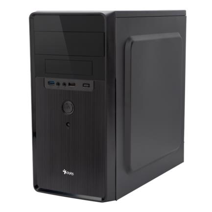 Gabinete Stylos Mini-Tower Micro-ATX/Mini-ITX USB 3.0 con Fuente de 500W sin Ventiladores Instalados Negro/Rojo 2