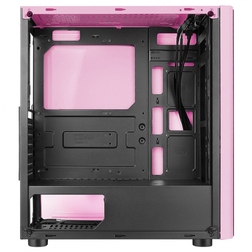 Gabinete Gamer Mid Tower Xzeal XZ110-1 ATX Panel Izq. Vidrio  Aluminio 1xUSB3.0  1xUSB2.0  1x3.5mm  3 Fan RGB Rosa 2