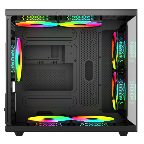 Gabinete Xzeal CUBO Mini-Tower Micro-ATX/Mini-ITX USB 2.0/3.0 sin Fuente 3 Ventiladores Instalados Negro 3