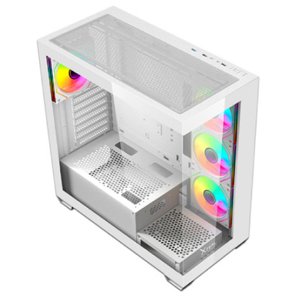 Gabinete Xzeal YRDEN XZ-140 Midi-Tower ATX/Micro-ATX/Mini-ITX USB 2.0/3.0 sin Fuente 4 Ventiladores Instalados Blanco