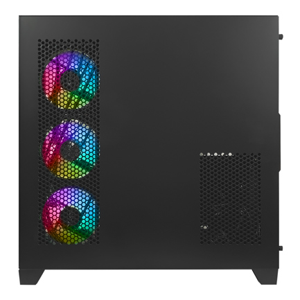 Gabinete Gamer Xzeal Mid Tower XZ150 ATX Panel Vidrio + Metal 2xUSB1.0 + 1xUSD3.0 + 1x3.5mm + 4 ARGB Ventiladores Negro 3