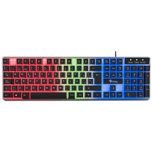 Teclado Alambrico Stylos Membrana 100 105 Teclas LED Conexion USB 1.4m Transparente 3