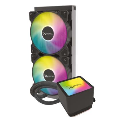 Enfriador xzeal xz400 gaming full rgb ventiladores 2x12cm intel/amd