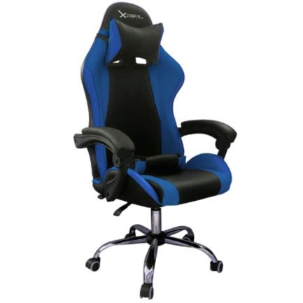 Silla gamer stylos xz05 soporte lumbar ergonómico color azul