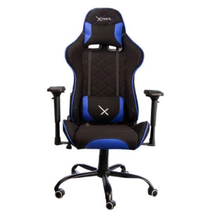 Silla gamer stylos xz25 tela/brazos 4d soporte lumbar color azul