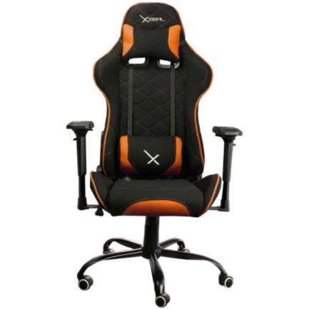 Silla gamer stylos xz25 tela/brazos 4d soporte lumbar color naranja