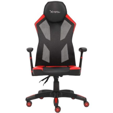 Silla gamer xzeal xz30 malla con vinil textil respaldo con 150 grados de giro color rojo