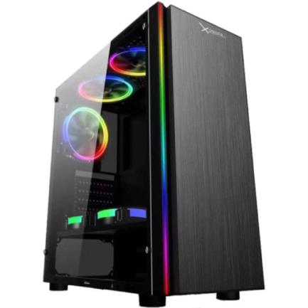 Gabinete básico stylos xzeal 115 2 ventiladores color negro