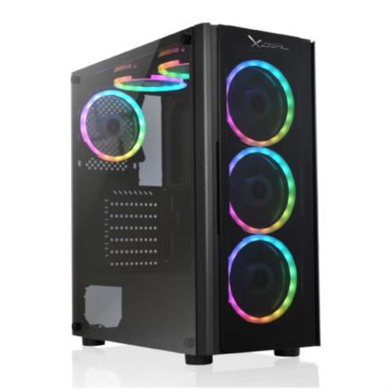 Gabinete stylos xzeal xz110-1 gaming atx/micro atx/mini itx usb/rgb color negro