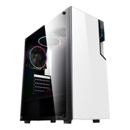 Gabinete Xzeal XZ130 Midi-Tower ATX/Micro-ATX/Mini-ITX USB 2.0/3.0 sin Fuente 3 Ventiladores Instalados Blanco