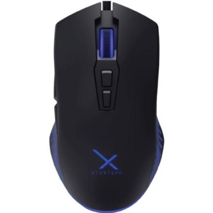 Mouse gamer stylos xzeal starter xst-400 led 4800 dpi botones programables color negro