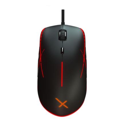 Mouse xzeal real gamers xz930 full rgb 12400 dpi usb 9 botones color negro