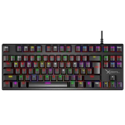 Teclado mecánico stylos xzeal xz1020 gamer led ubs 88 teclas color negro