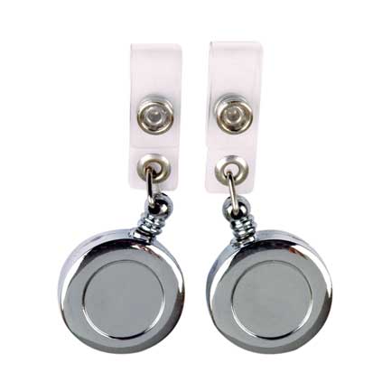Porta gafetes mae tipo yoyo plastico blister c/2