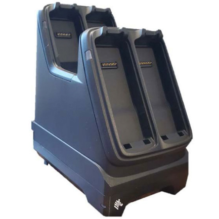 Cuna carga de Bateria Zebra 4 ranuras MC22/MC27 requiere Fuente PWR-BGA12V50W0WW cable cc CBL-DC-388A1-01 y cable ca 23844-00-00R