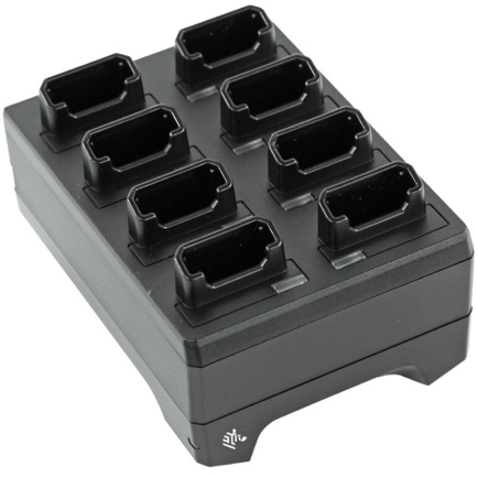 Cuna de Carga Zebra 8 Ranuras para Bateria de Diademas HS3100 requiere Fuente PWR-BGA12V50W0WW cable cc CBL-DC-388A1-01 y cable ca 23844-00-00R